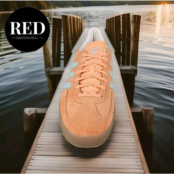 Adidas Originals GAZELLE INDOOR IH7499 Easy Orange Clear Mint Gum - Men's Sz 10 - Picture 13 of 16